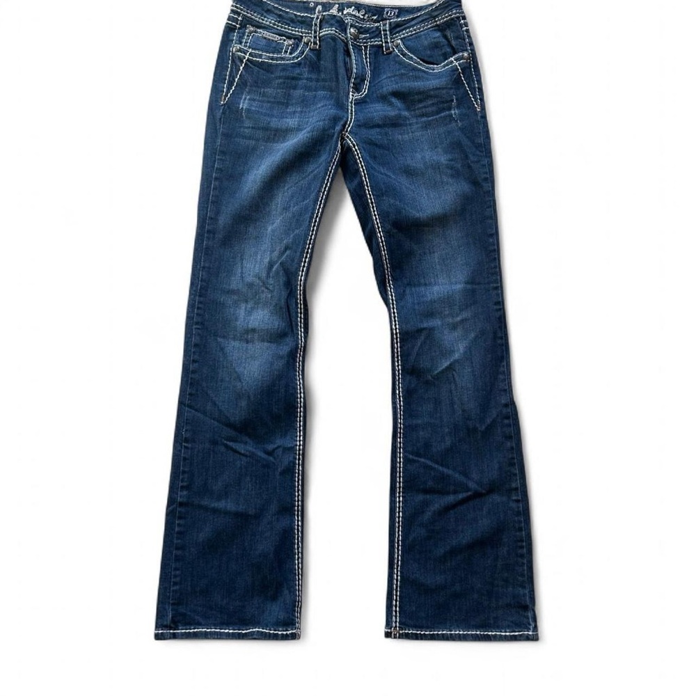 L.A. Idol Dark Blue Wide Leg Jeans